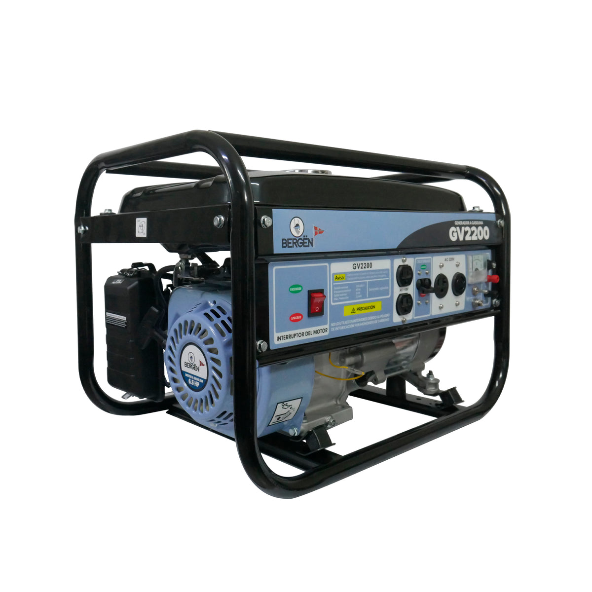 GENERADOR DE LUZ BERGEN 2200W GV2200 C/MOTOR GAS. 6.5HP
