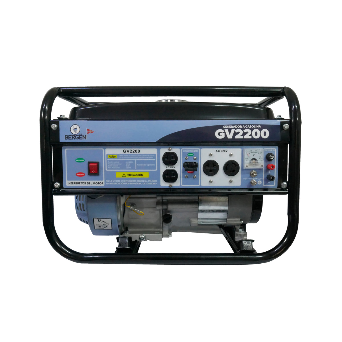 GENERADOR DE LUZ BERGEN 2200W GV2200 C/MOTOR GAS. 6.5HP
