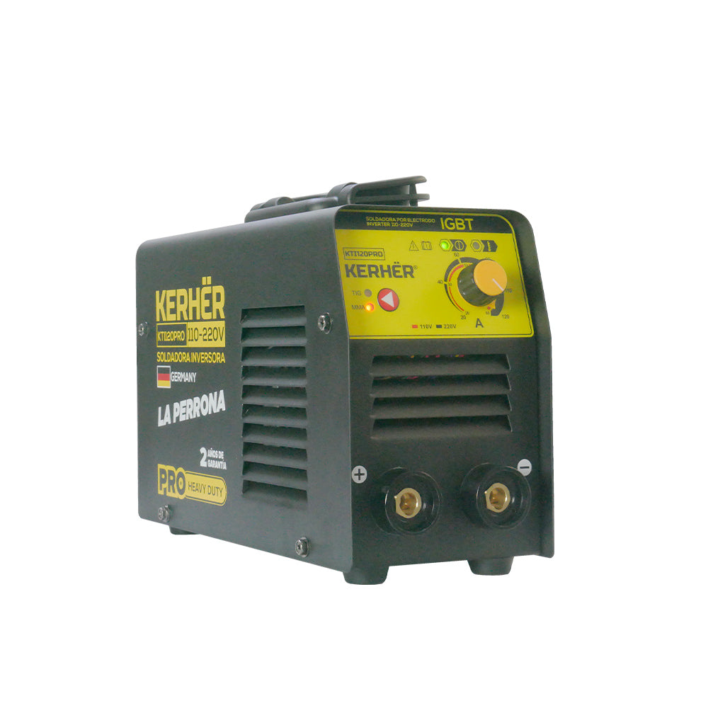 SOLDADORA INVERSOR KERHER TIG/MMA 120 amp  BIVOLTAJE 110/220V KTI120PRO