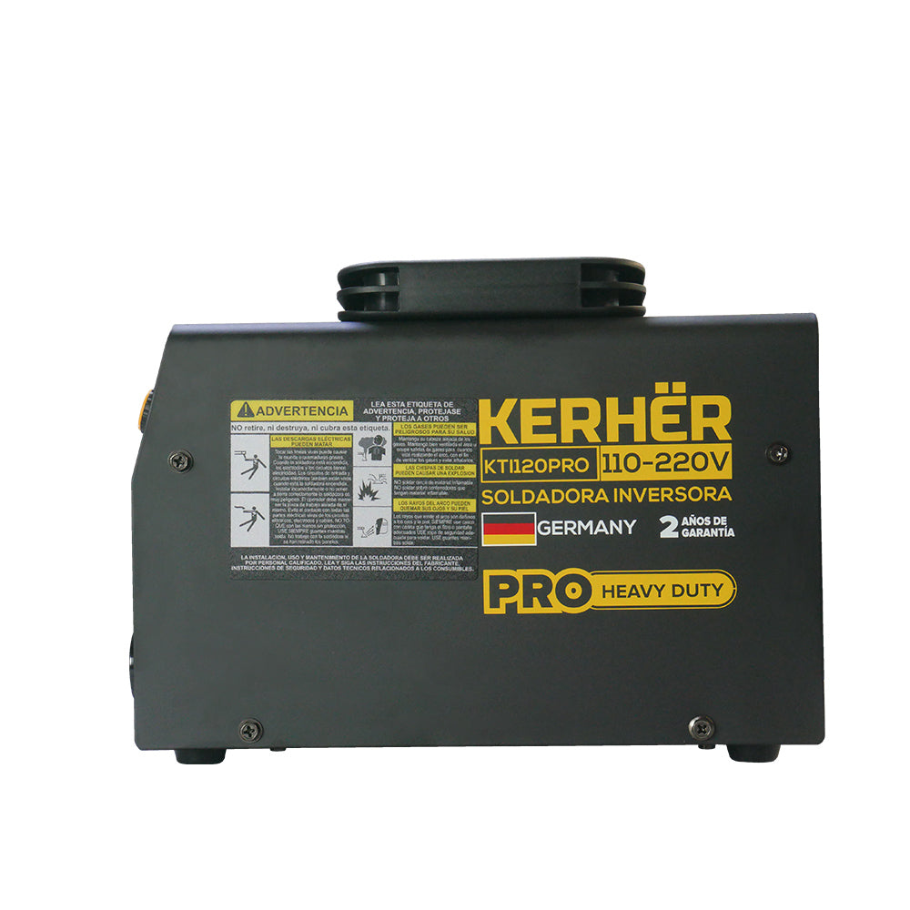 SOLDADORA INVERSOR KERHER TIG/MMA 120 amp  BIVOLTAJE 110/220V KTI120PRO